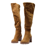 JLO High Boots Orange Suede Womens UK 6