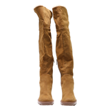 JLO High Boots Orange Suede Womens UK 6
