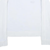 NIKE Womens White Crew Neck M Cotton Blend Sweatshirt Casual Lightweight
