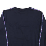 FILA Mens Navy Blue Sweatshirt M Crew Neck Cotton Blend Pullover Logo Tape