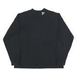 ADIDAS Mens Black Classic Long Sleeve Crew Neck Cotton Blend M T-Shirt