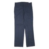 BIG BILL Mens Polyester Blend Navy Regular Straight Trousers W34 L32 Workwear