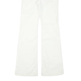 SUPERDRY Womens White Cotton Blend Regular Fit Flared Trousers W25 L30