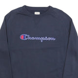 CHAMPION Mens Navy Blue Sweatshirt XL Crew Neck Cotton Blend Pullover Casual
