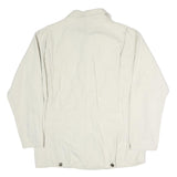 AMERICAN OUTDOOR Mens White Cotton Button Jacket M Plain Casual Lightweight