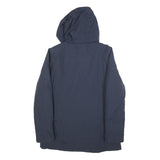 GAUDI Womens Navy Blue Jacket S Polyester Blend Plain Hooded Zip Casual Outdoor
