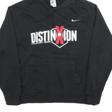 NIKE Womens Black Distinxion Printed Cotton Blend Pullover Hoodie L