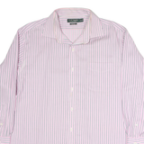 LAUREN RALPH LAUREN Mens Pink & Blue Striped Shirt 2XL Classic Cotton Button