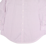 LAUREN RALPH LAUREN Mens Pink & Blue Striped Shirt 2XL Classic Cotton Button