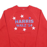 LEE Womens Red Harris Walz '24 Crew Neck L Cotton Blend Pullover Sweatshirt