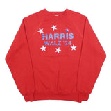LEE Womens Red Harris Walz '24 Crew Neck L Cotton Blend Pullover Sweatshirt