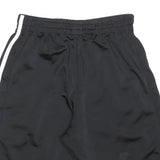 ADIDAS Mens Black Casual Shorts S W26 Lightweight Three Stripe Design