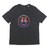 ADIDAS Mens Black Graphic T-Shirt L Short Sleeve Crew Neck Motivational Print