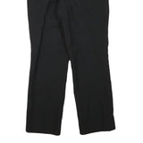 Mens Black Wool Blend Regular Fit Trousers W31 L27 Formal Workwear Zip Closure
