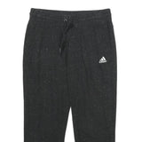 ADIDAS Womens Joggers Black & White L W32 L25 Casual Sportswear Slim Fit Tape