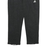 ADIDAS Womens Joggers Black & White L W32 L25 Casual Sportswear Slim Fit Tape