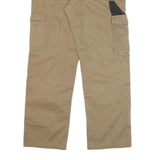 DICKIES Mens Cotton Blend Beige & Black Relaxed Straight Trousers W33 L30