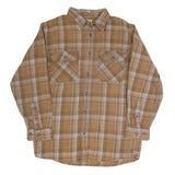 SCHMIDT Mens Beige & Cream Check Shirt M Cotton Blend Casual Button Detail