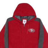 NFL Mens Red & Grey Zip Hooded Polyester Jacket XL Fleece San Francisco 49ers