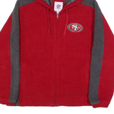 NFL Mens Red & Grey Zip Hooded Polyester Jacket XL Fleece San Francisco 49ers