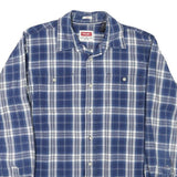 TOMMY HILFIGER Mens Blue Check Shirt M Casual Long Sleeve Cotton Blend