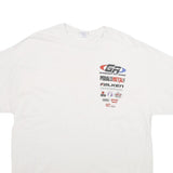 GILDAN Mens White Pedal To The Metal Graphic T-Shirt XL Short Sleeve Crew Neck