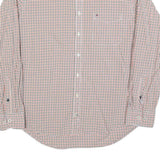 TOMMY HILFIGER Mens White & Red Checked Shirt XL Button Down Casual Cotton Blend