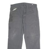DICKIES Mens Regular Fit Grey Denim W38 L32 Workwear Zip Closure Jeans