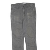 CARHARTT Mens Cotton Blend Grey Regular Straight Trousers W33 L32 Workwear