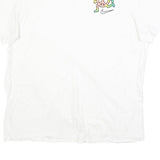 NIKE Mens White Peace Sign Graphic T-Shirt XL Short Sleeve Crew Neck Cotton