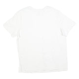 NIKE Mens White Peace Sign Graphic T-Shirt XL Short Sleeve Crew Neck Cotton