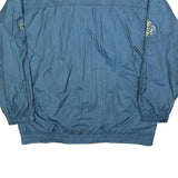 BOLD SPIRIT Womens Blue Nylon Zip Jacket M Casual Lightweight Embroidered