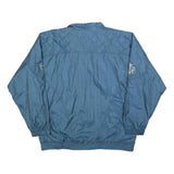 BOLD SPIRIT Womens Blue Nylon Zip Jacket M Casual Lightweight Embroidered