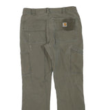 CARHARTT Mens Cotton Blend Green Regular Fit Straight Leg Trousers W33 L32