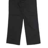 DICKIES Mens Classic Black Polyester Blend Trousers W32 L30 Zip Closure