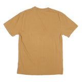 DICKIES Mens Brown Logo T-Shirt S Short Sleeve Crew Neck Cotton Blend