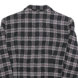 REQUIREMENTS Womens Black & Pink Check Jacket M Woven Button Closure Classic Fit