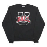 CHAMPION Mens Black Ball U Crew Neck M Cotton Blend Sweatshirt Casual Pullover