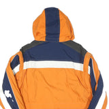 SCHNEIDER Mens Orange & Navy Blue Outdoor Jacket L Polyester Blend Woven