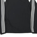 ADIDAS Mens Black & White Sports Zip Polyester Blend Track Jacket M Plain