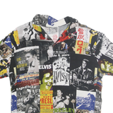 ELVIS PRESLEY Mens Black & Multi Elvis Presley Print Shirt S Viscose