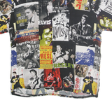ELVIS PRESLEY Mens Black & Multi Elvis Presley Print Shirt S Viscose