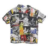 ELVIS PRESLEY Mens Black & Multi Elvis Presley Print Shirt S Viscose