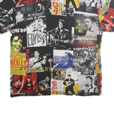 ELVIS PRESLEY Mens Black & Multi Elvis Presley Print Shirt S Viscose