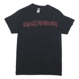GILDAN Mens Black Iron Maiden Graphic T-Shirt S Short Sleeve Crew Neck Cotton
