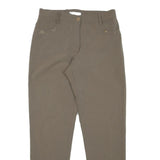 CARLA FERRONI Womens Slim Fit Beige Trousers W30 L29 Embellished Pockets Zip