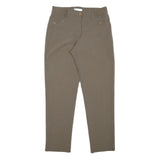 CARLA FERRONI Womens Slim Fit Beige Trousers W30 L29 Embellished Pockets Zip