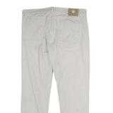 TRUSSARDI Mens Jeans White Regular Straight Denim W35 L27 Zip Cotton Blend