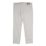 TRUSSARDI Mens Jeans White Regular Straight Denim W35 L27 Zip Cotton Blend