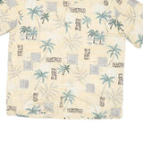 BATICK BAY Mens Beige & Grey Hawaiian Shirt XL Cotton Blend Relaxed Fit Casual